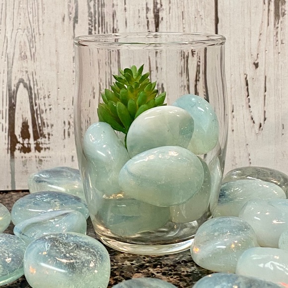 Lot of 5 Healing Palm Stones Aura Quartz Amethyst Opalite Kunzite - Picture 7 of 7